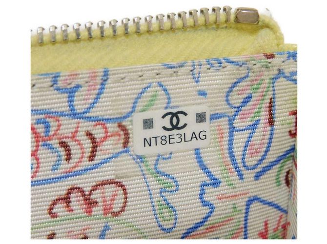 Monedero Matelassé Chanel Amarillo - vista 7