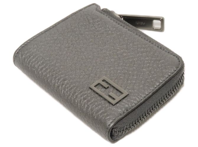Fendi Münzbeutel Metallic Grau Metallisch - Ansicht 4