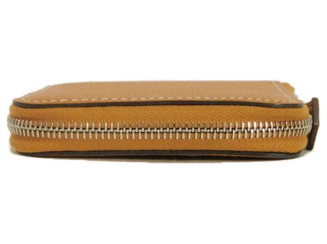 Monedero compacto Hermès Azap Mini Castaño Marrón claro - vista 11