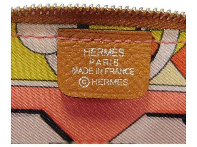 Monedero compacto Hermès Azap Mini Castaño Marrón claro - vista 6
