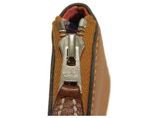 Monedero compacto Hermès Azap Mini Castaño Marrón claro - vista 8
