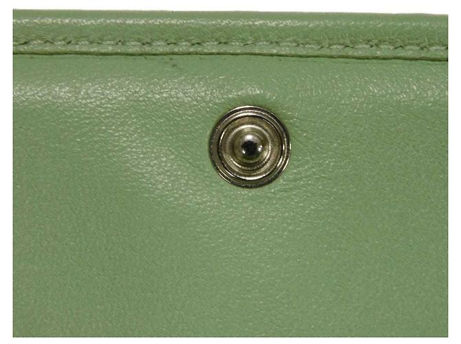 Chanel Classic Small Flap Tri-fold Wallet Light green - view 10