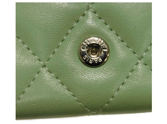 Chanel Classic Small Flap Tri-fold Wallet Light green - view 15