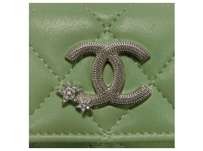 Chanel Classic Small Flap Tri-fold Wallet Light green - view 20