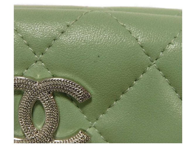 Chanel Classic Small Flap Tri-fold Wallet Light green - view 21