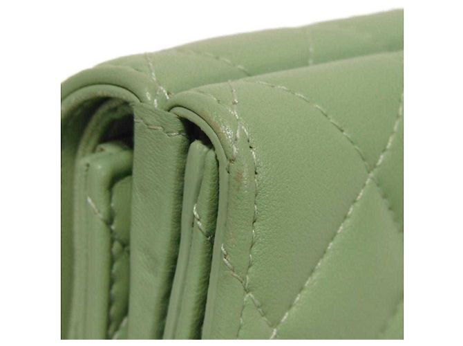 Chanel Classic Small Flap Tri-fold Wallet Light green - view 22