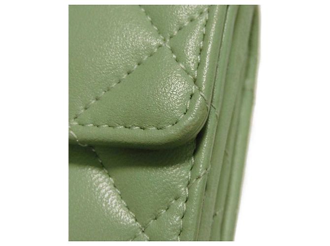 Chanel Classic Small Flap Tri-fold Wallet Light green - view 24