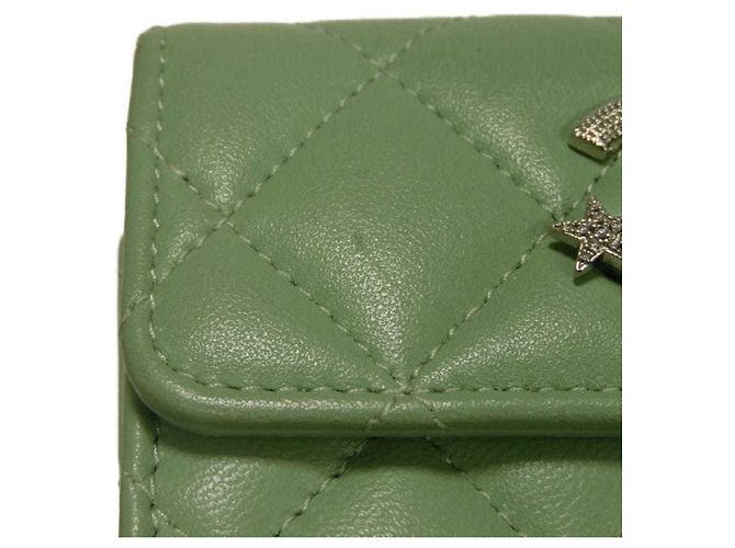 Chanel Classic Small Flap Tri-fold Wallet Light green - view 25