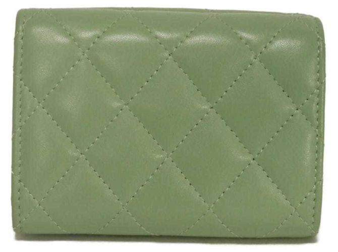 Chanel Classic Small Flap Tri-fold Wallet Light green - view 3