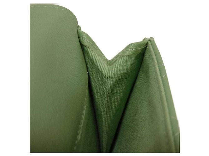 Chanel Classic Small Flap Tri-fold Wallet Light green - view 33