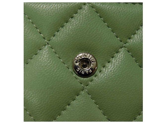 Chanel Classic Small Flap Tri-fold Wallet Light green - view 35
