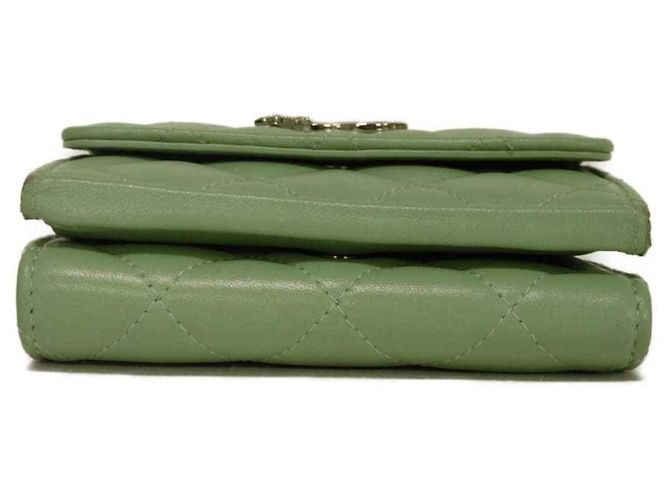 Chanel Classic Small Flap Tri-fold Wallet Light green - view 37
