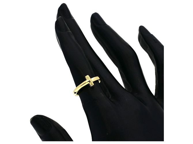 Tiffany T Anello T One Narrow Band di Tiffany & Co. in oro giallo 18K - vista 6