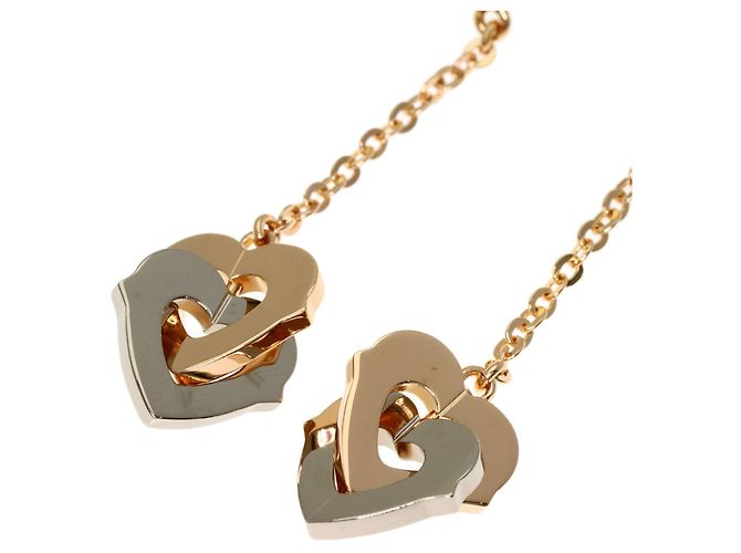 Orecchini Double Heart in oro rosa 18K Cartier - vista 3