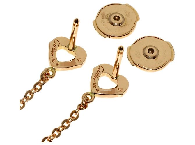 Orecchini Double Heart in oro rosa 18K Cartier - vista 5