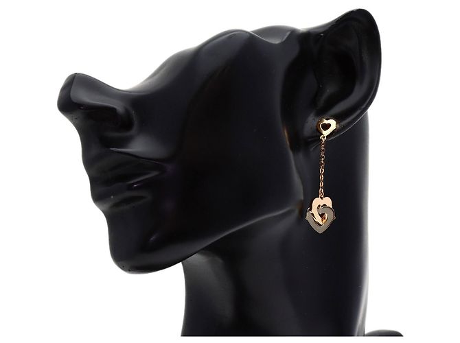 Orecchini Double Heart in oro rosa 18K Cartier - vista 8