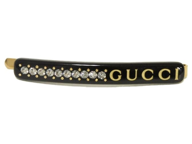 Barrette Gucci nera con strass Nero - vista 2