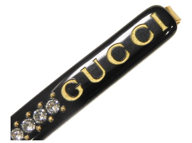 Barrette Gucci nera con strass Nero - vista 4