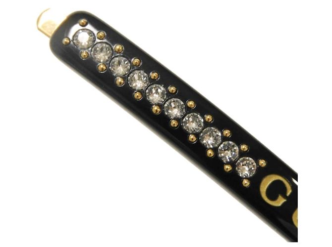 Barrette Gucci nera con strass Nero - vista 5