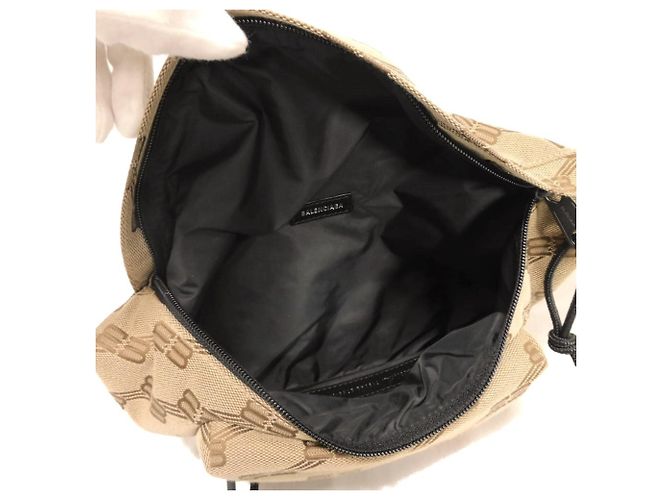 Borsa a tracolla Balenciaga Signature Medium Beige - vista 5