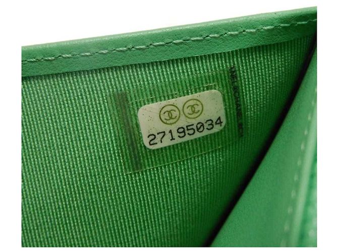 Cartera tríptico Chanel Classic Small Flap Verde claro - vista 10