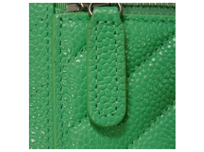 Cartera tríptico Chanel Classic Small Flap Verde claro - vista 14
