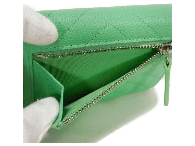 Cartera tríptico Chanel Classic Small Flap Verde claro - vista 16