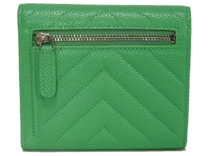 Cartera tríptico Chanel Classic Small Flap Verde claro - vista 3