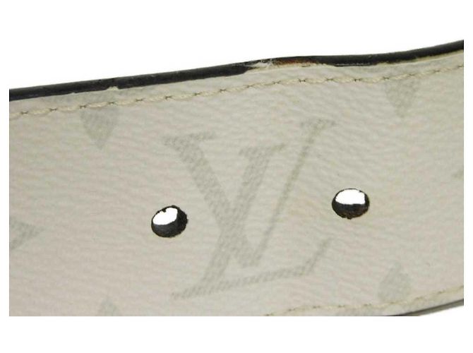 Cinto Louis Vuitton Monogram Reversível Branco Azul marinho Monograma - vista 10