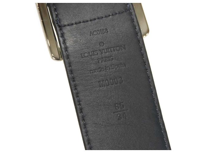 Cinto Louis Vuitton Monogram Reversível Branco Azul marinho Monograma - vista 12