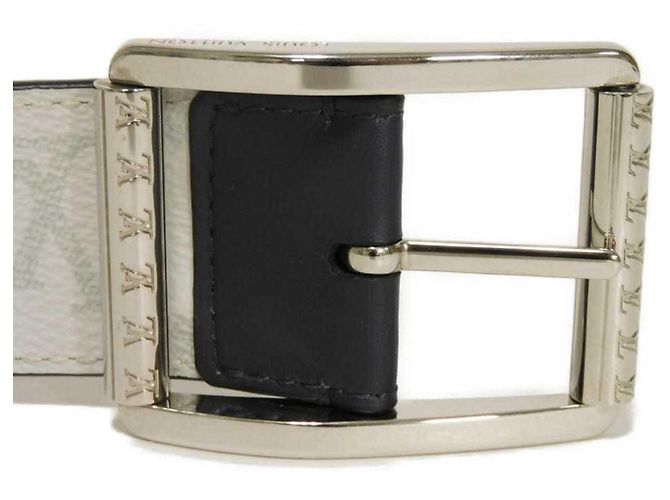 Cinto Louis Vuitton Monogram Reversível Branco Azul marinho Monograma - vista 2