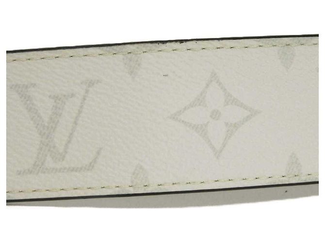Cinto Louis Vuitton Monogram Reversível Branco Azul marinho Monograma - vista 5
