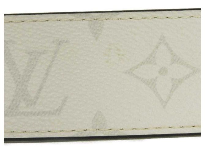 Cinto Louis Vuitton Monogram Reversível Branco Azul marinho Monograma - vista 8