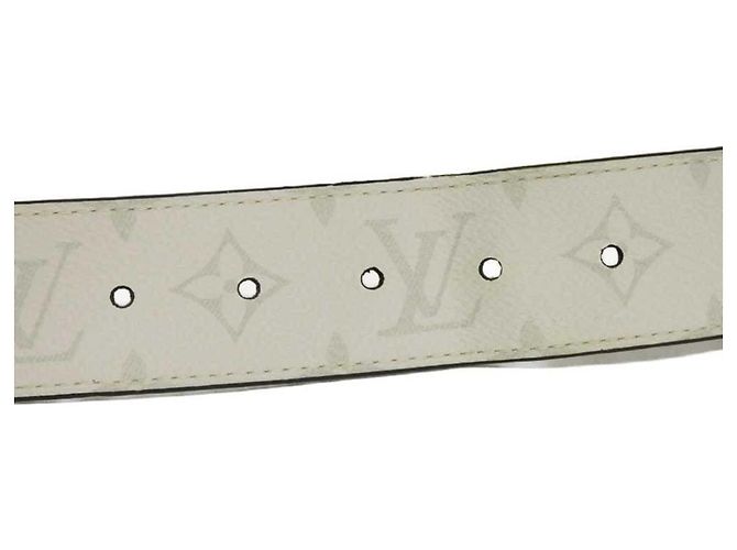 Cinto Louis Vuitton Monogram Reversível Branco Azul marinho Monograma - vista 9