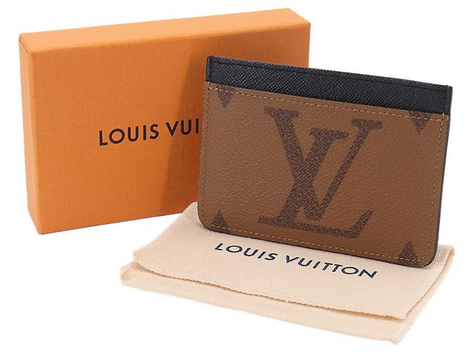 Tarjetero Monogram Reverse Louis Vuitton Castaño Negro Monograma - vista 2