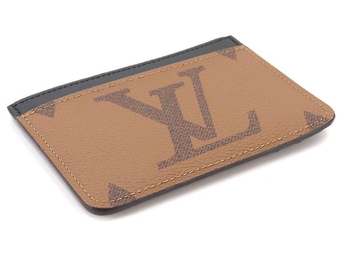 Tarjetero Monogram Reverse Louis Vuitton Castaño Negro Monograma - vista 4