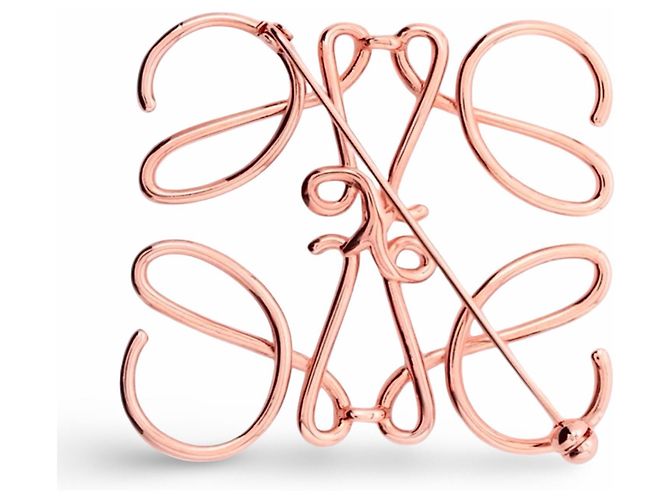 Spilla Anagramma Loewe in Oro Rosa D'oro - vista 11