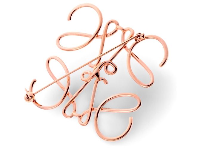 Spilla Anagramma Loewe in Oro Rosa D'oro - vista 2
