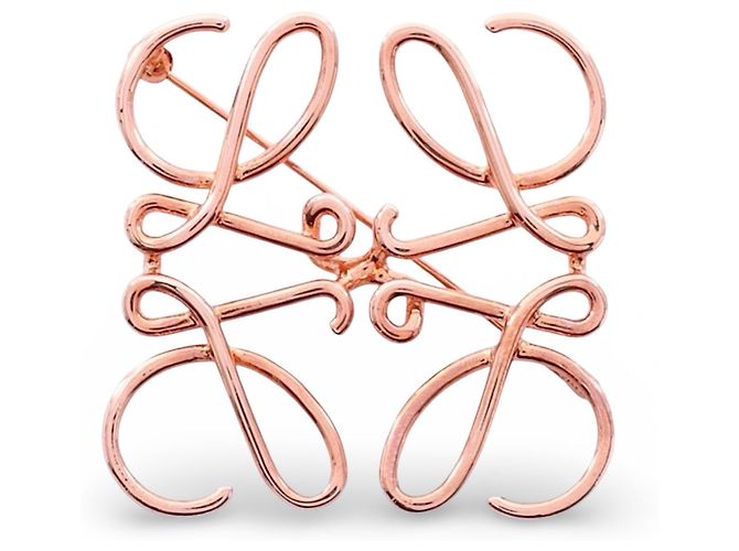 Spilla Anagramma Loewe in Oro Rosa D'oro - vista 4