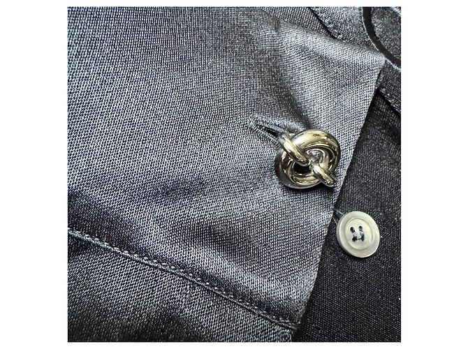 Camicia in seta nera Loewe con logo Anagram Nero - vista 17