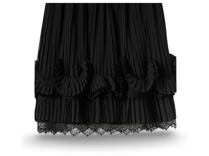 Falda Burberry plisada con volantes y encaje Negro - vista 4