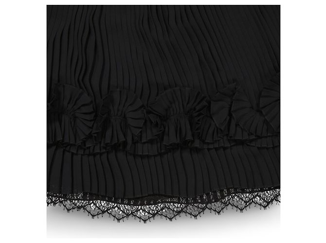 Falda Burberry plisada con volantes y encaje Negro - vista 8