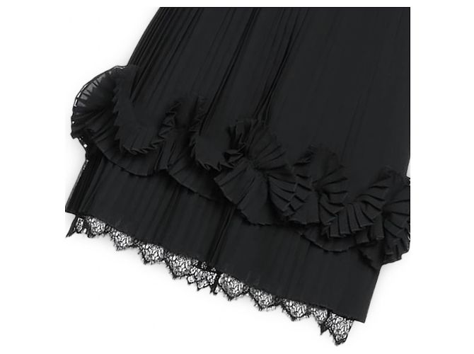 Falda Burberry plisada con volantes y encaje Negro - vista 9