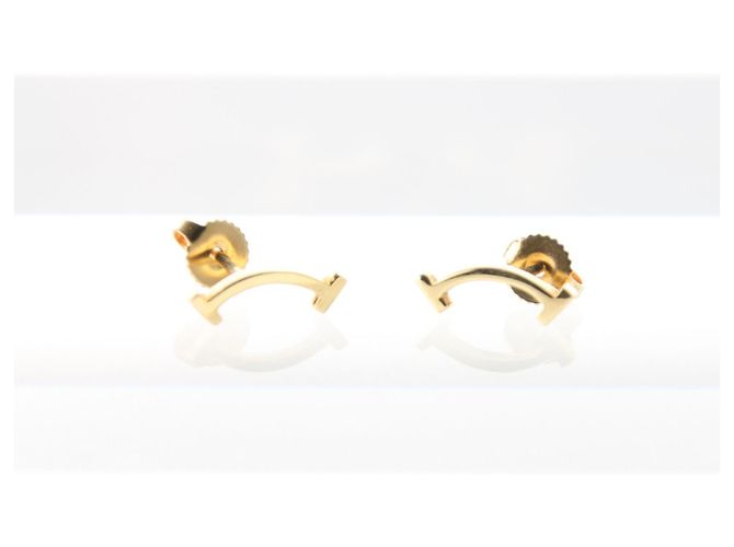 Tiffany & Co. Orecchini T Smile Mini Oro Giallo D'oro - vista 2
