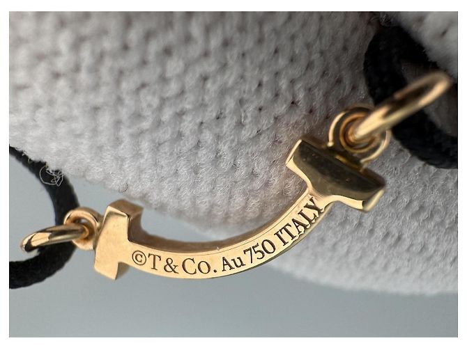 Bracciale Tiffany & Co. T Smile Mini Oro Rosa 18K Diamanti Nero D'oro - vista 12