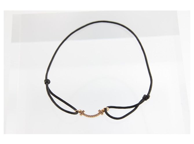 Bracciale Tiffany & Co. T Smile Mini Oro Rosa 18K Diamanti Nero D'oro - vista 2