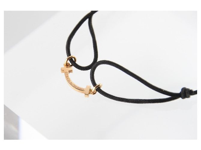 Bracciale Tiffany & Co. T Smile Mini Oro Rosa 18K Diamanti Nero D'oro - vista 9