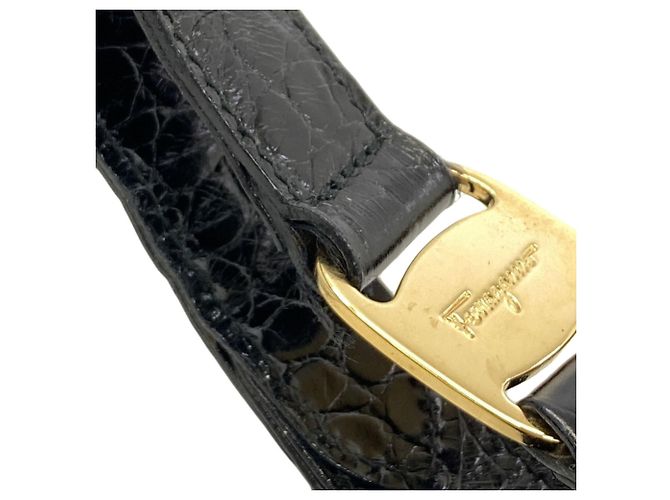 Borsa a 2 modi in pelle goffrata Salvatore Ferragamo Nero - vista 15
