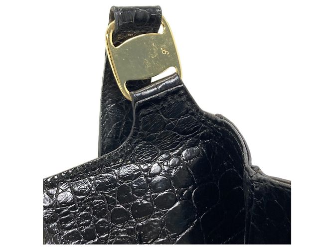 Borsa a 2 modi in pelle goffrata Salvatore Ferragamo Nero - vista 8