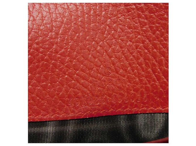 Clutch Gucci GG Marmont Chain Logo in pelle di vitello Rosso - vista 5